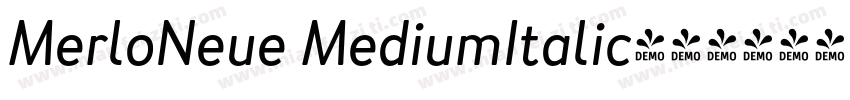 MerloNeue MediumItalic字体转换